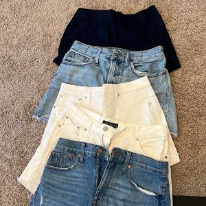 5 pairs of shorts: Madewell and jcrew size 28, 29 & 8